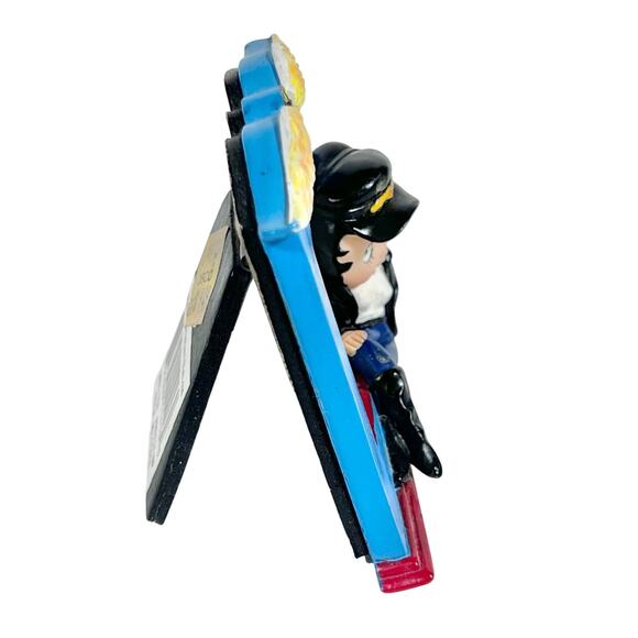 Vintage Betty Boop Biker Picture Frame For Your 1.5 x 1.5" Blue - Picture 3 of 7